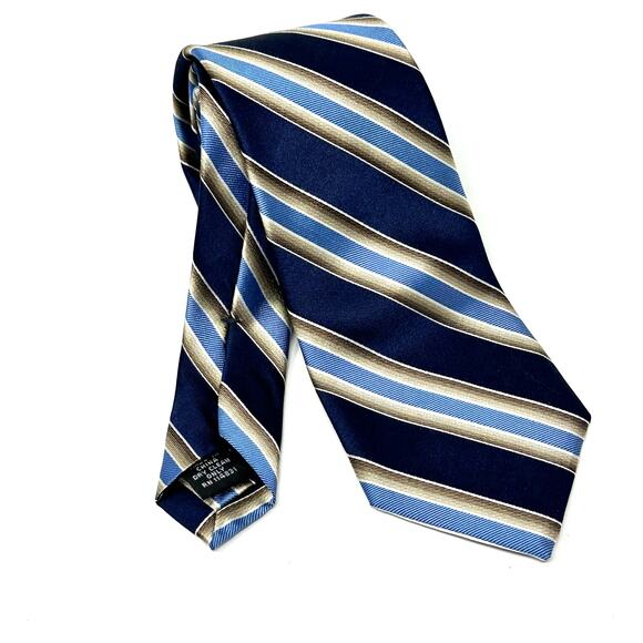 Pronto Uomo Diagonal Striped Silk Tie - Picture 5 of 5